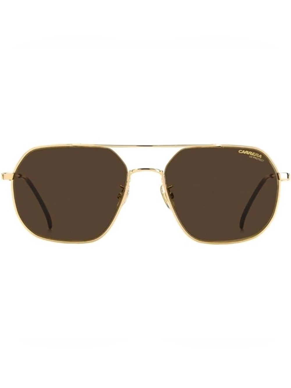 Carrera Gold Metal Aviator Sunglasses with Dark Gray Lenses